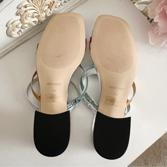 Multi-Color Block Slide Heels - Picture 8 of 8